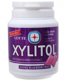 Kẹo Gum không đường Lotte Xylitol (hương Blueberry Mint)